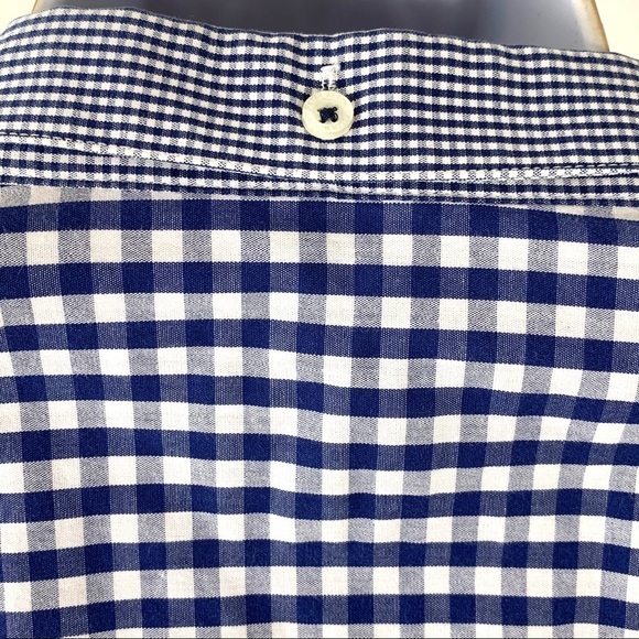 Peter Werth London Blue & White Checked‎ Top - Picture 7 of 8